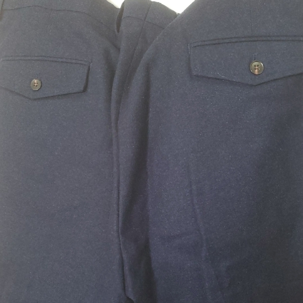 Cigar Couture Classic Mens Single Pleat Dress Pants Navy 38 X 27 - Picture 8 of 10
